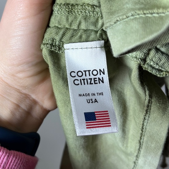 Cotton Citizen Ruched Side Lisbon Tank Dress Sz S Green Made in USA - Picture 3 of 11